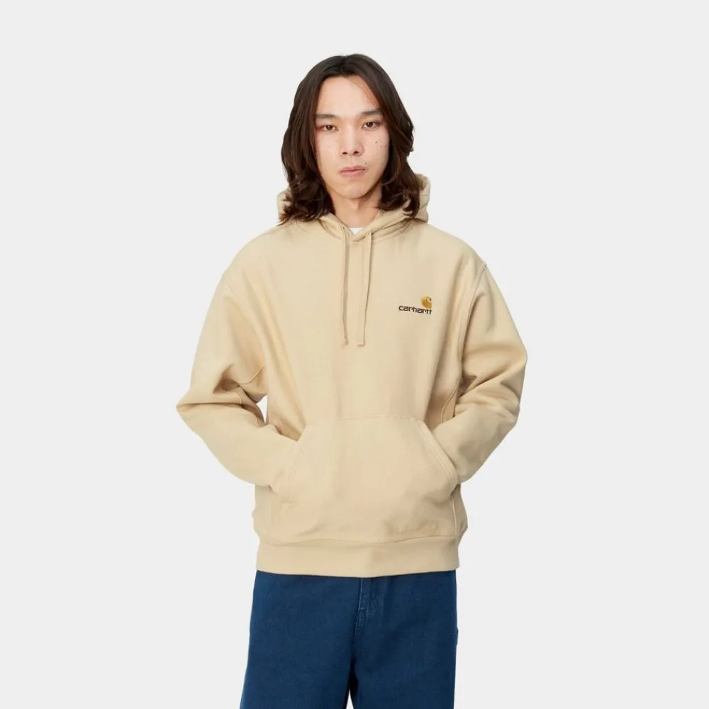 Mænd Carhartt WIP American Script Sweatshirt Med Haette | Rattan