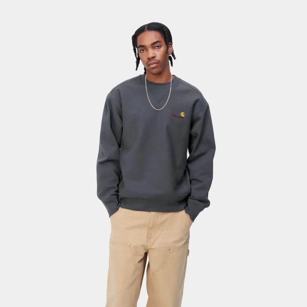 Mænd Carhartt WIP American Script Sweatshirt | Zeus