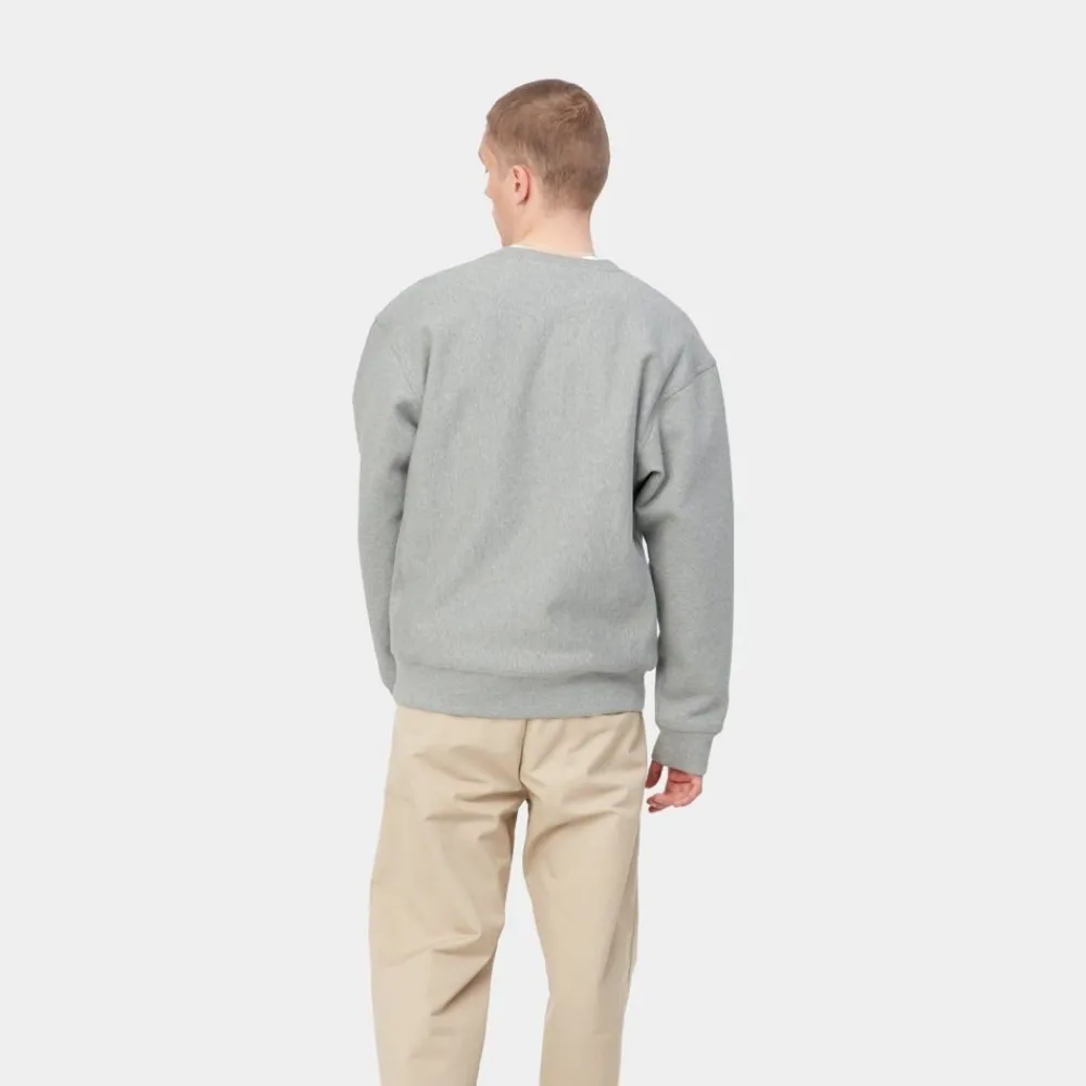 Mænd Carhartt WIP American Script Sweatshirt | Gra Lyng