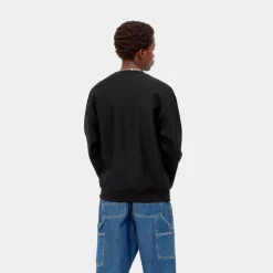 Mænd Carhartt WIP American Script Sweatshirt | Sort