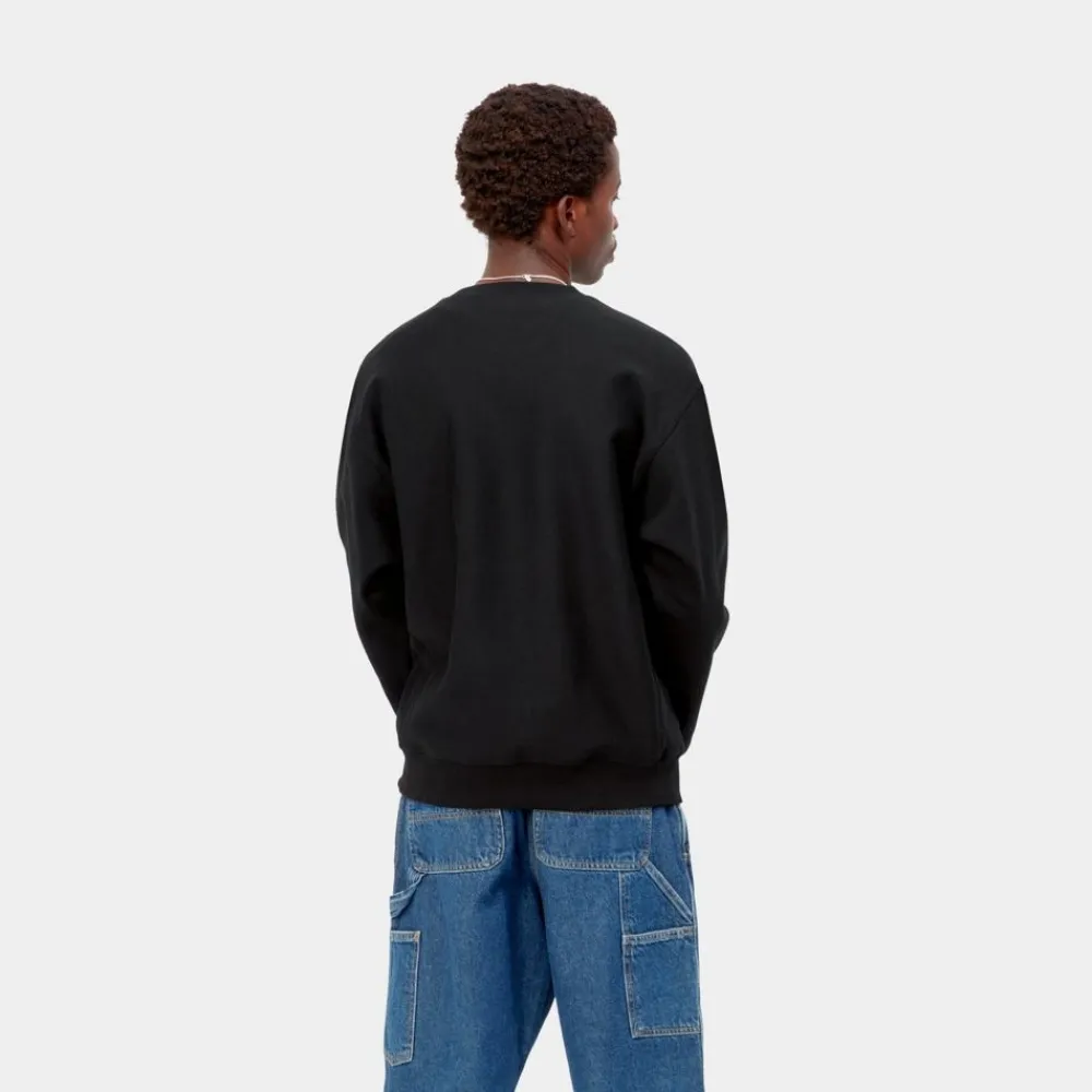 Mænd Carhartt WIP American Script Sweatshirt | Sort