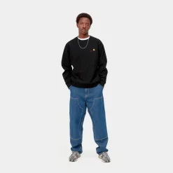 Mænd Carhartt WIP American Script Sweatshirt | Sort