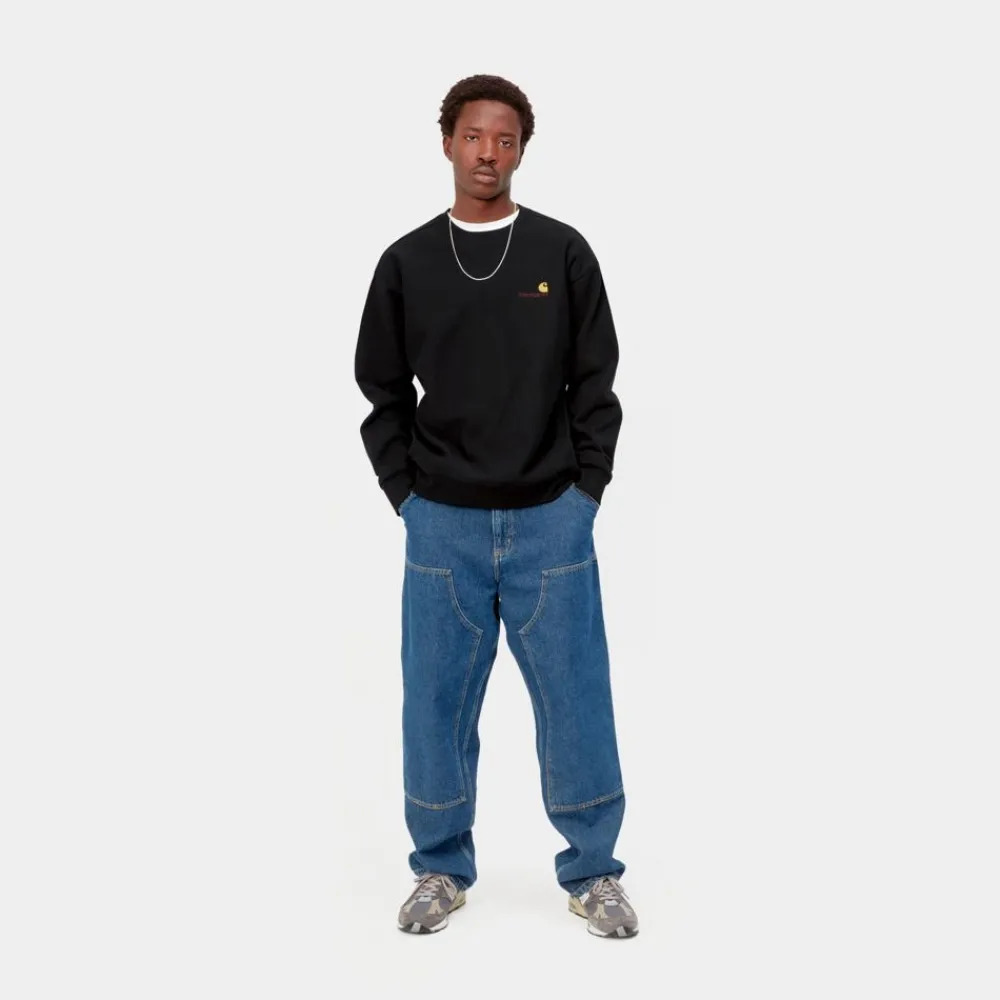 Mænd Carhartt WIP American Script Sweatshirt | Sort