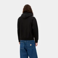 Mænd Carhartt WIP American Script Sweatshirt Med Haette | Sort