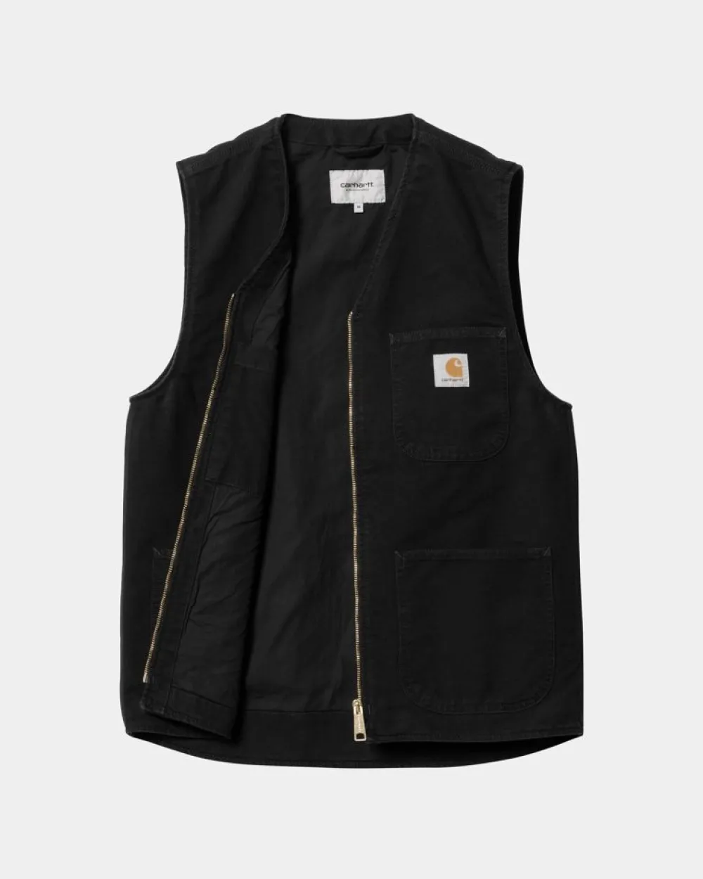 Mænd Carhartt WIP Arbor Vest | Sort (Aeldet Laerred)