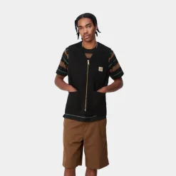 Mænd Carhartt WIP Arbor Vest | Sort (Aeldet Laerred)