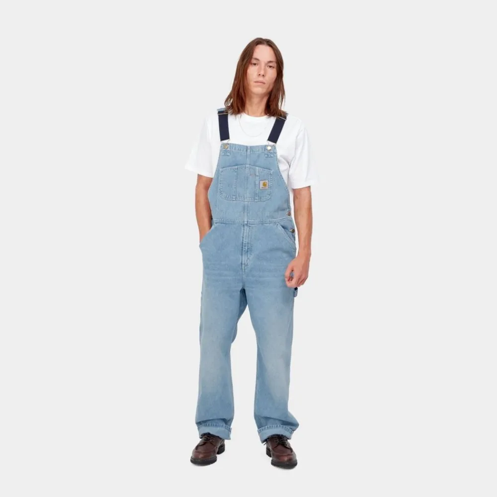 Mænd Carhartt WIP Bib Overall - Denim | Bla (Lys Aegte Vasket)
