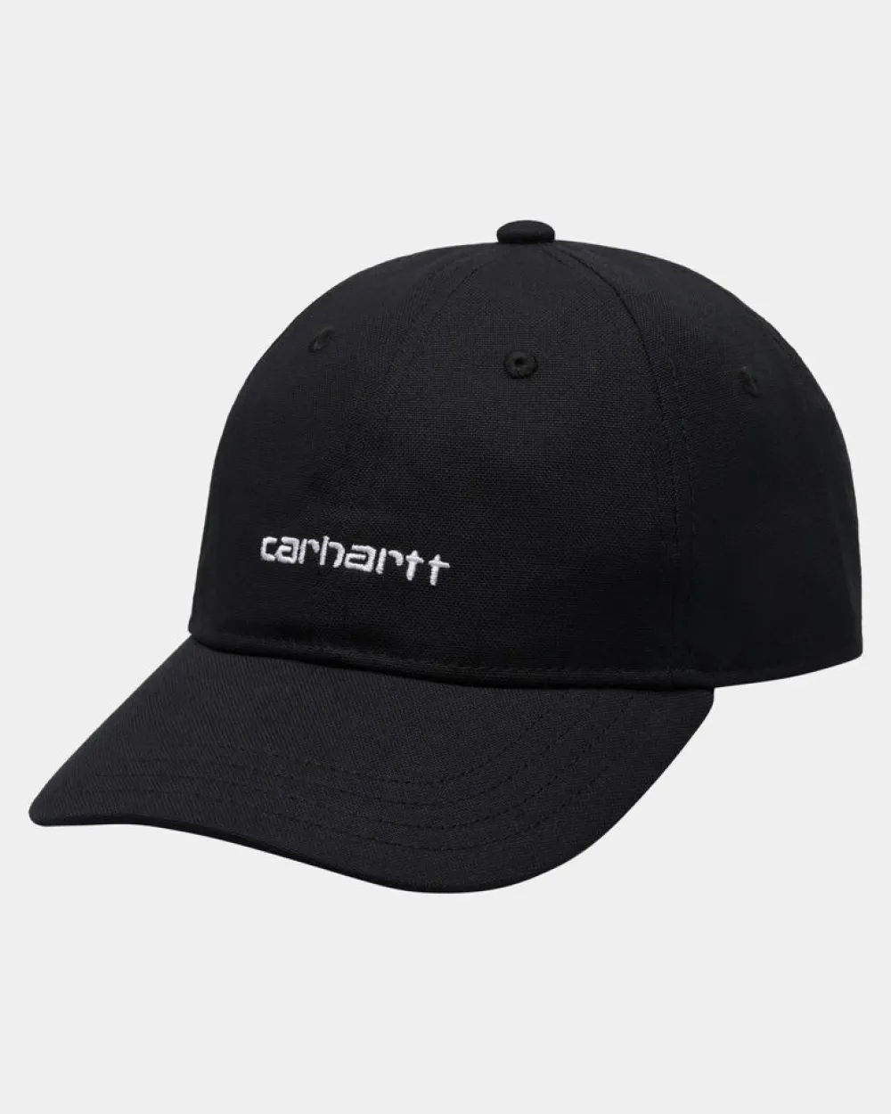 Mænd Carhartt WIP Canvas Script Cap | Sort Hvid