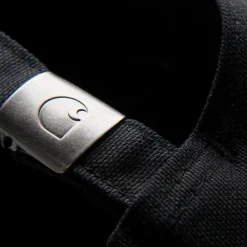 Mænd Carhartt WIP Canvas Script Cap | Sort Hvid