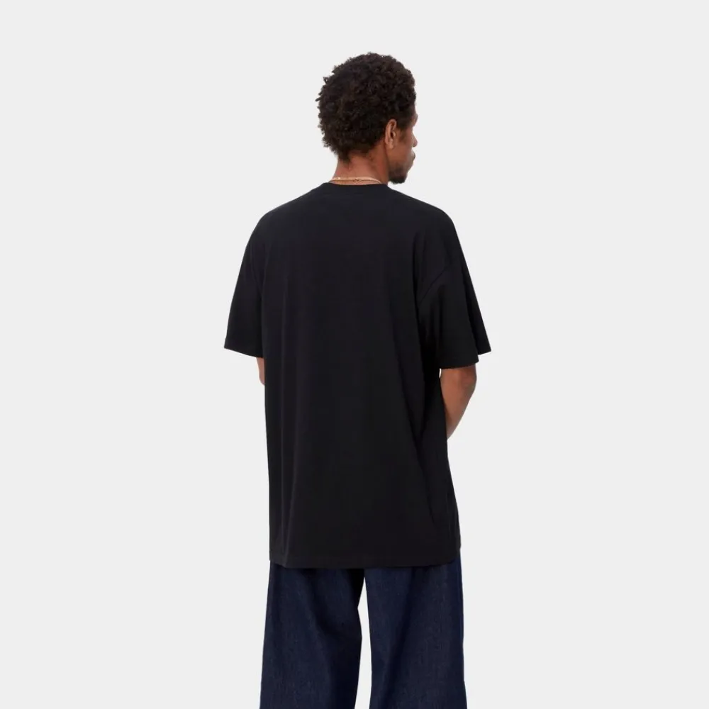 Mænd Carhartt WIP Cat Sticker T-Shirt | Sort