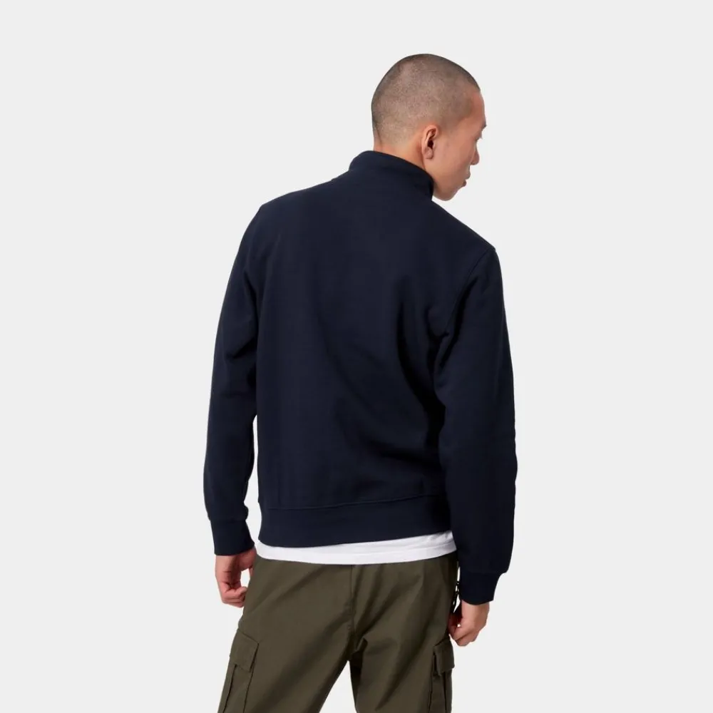 Mænd Carhartt WIP Chase Neck Zip Sweatshirt | Dark Navy