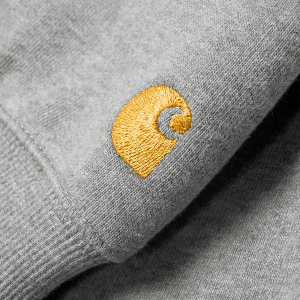 Mænd Carhartt WIP Chase Sweatshirt Med Haette | Gra Lyng