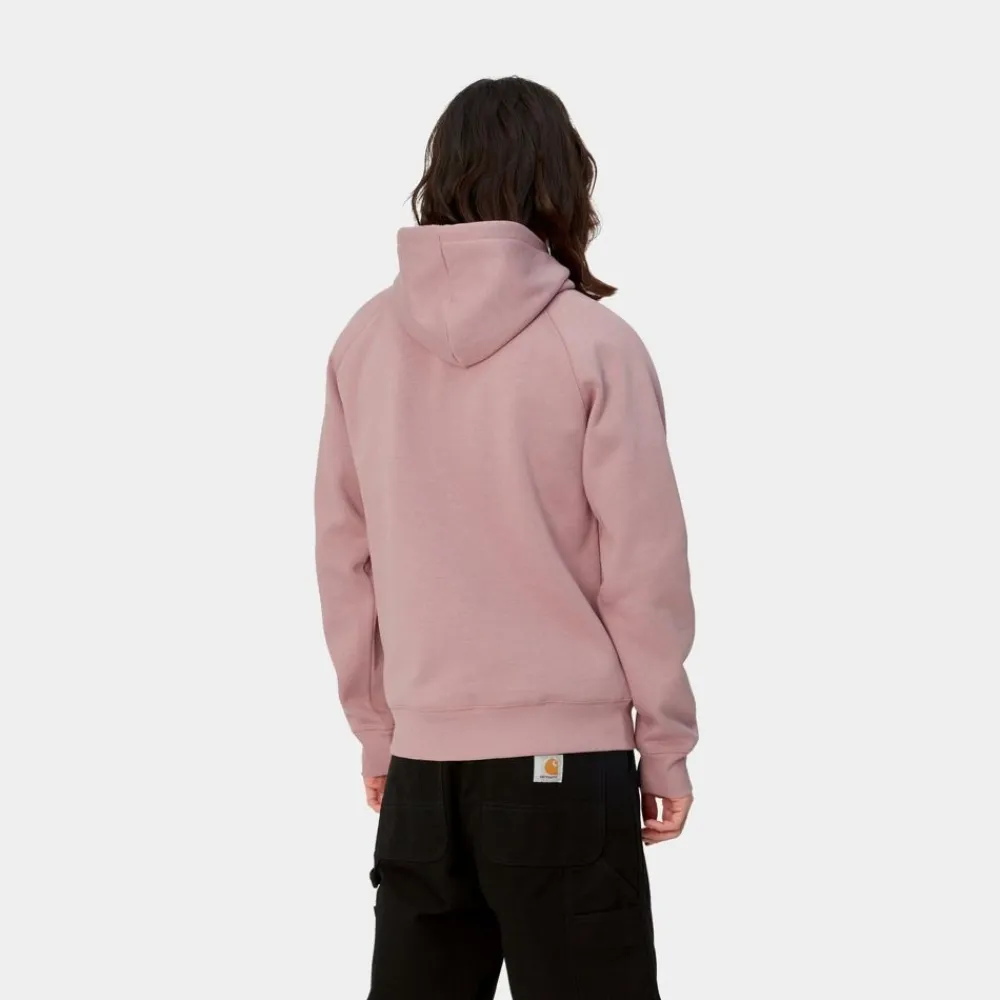 Mænd Carhartt WIP Chase Sweatshirt Med Haette | Glassyet Lyserod