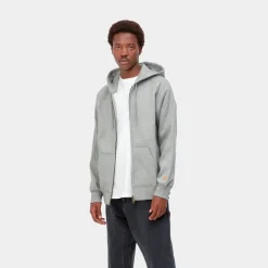 Mænd Carhartt WIP Chase-Jakke Med Haette | Gra Lyng