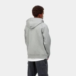 Mænd Carhartt WIP Chase-Jakke Med Haette | Gra Lyng