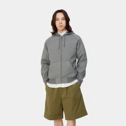 Mænd Carhartt WIP Chase-Jakke Med Haette | Morkegra Heather