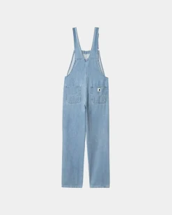 Kvinder Carhartt WIP Damesmaek Overall Lige - Denim | Bla (Sten Bleget)