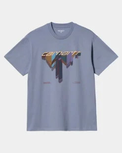 Mænd Carhartt WIP Diagram Script T-Shirt | Bay Blue