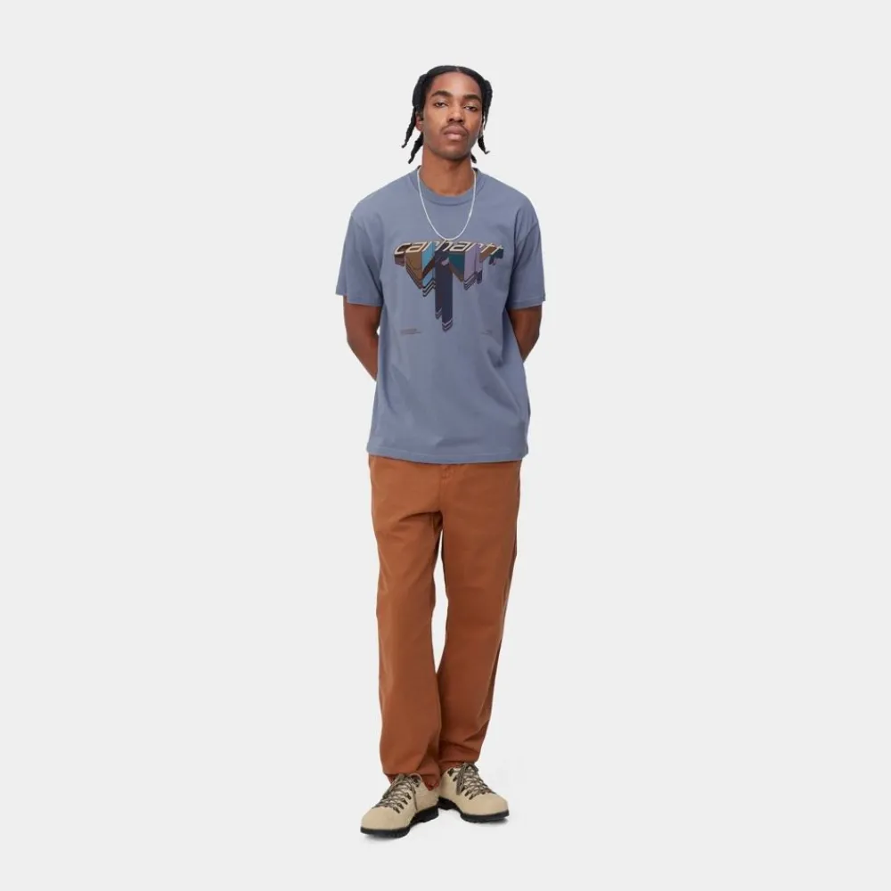 Mænd Carhartt WIP Diagram Script T-Shirt | Bay Blue