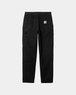 Mænd Carhartt WIP Dobbelt Knaebukser - Denim | Sort (Skyllet)