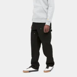 Mænd Carhartt WIP Dobbelt Knaebukser - Denim | Sort (Skyllet)