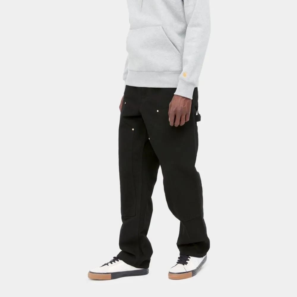 Mænd Carhartt WIP Dobbelt Knaebukser - Denim | Sort (Skyllet)