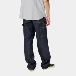 Mænd Carhartt WIP Dobbelt Knaebukser - Denim | Bla (Skyllet)