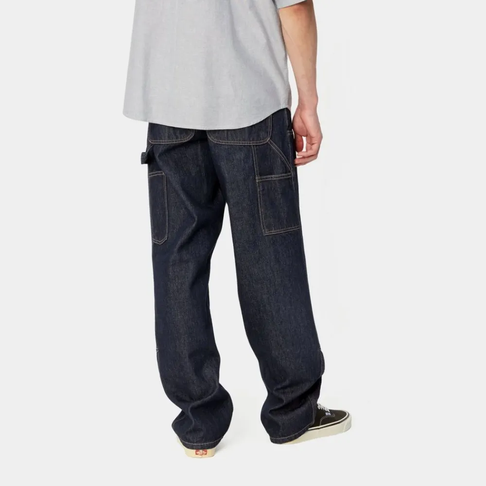 Mænd Carhartt WIP Dobbelt Knaebukser - Denim | Bla (Skyllet)