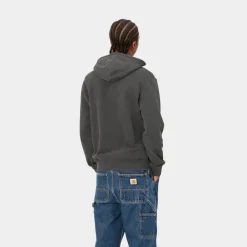 Mænd Carhartt WIP Duster Sweatshirt Med Haette | Sort (Beklaedningsgenstand Farvet)