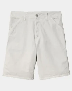 Mænd Carhartt WIP Enkelt Knae Kort - Boremaskine | Sonic Silver (Beklaedningsgenstand Farvet)