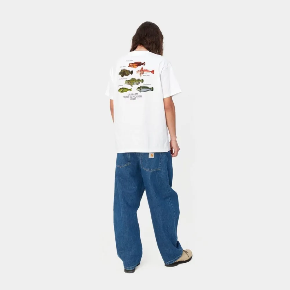 Mænd Carhartt WIP Fisk T-Shirt | Hvid