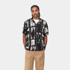 Mænd Carhartt WIP Foto Strip Print Skjorte | Sort Hvid