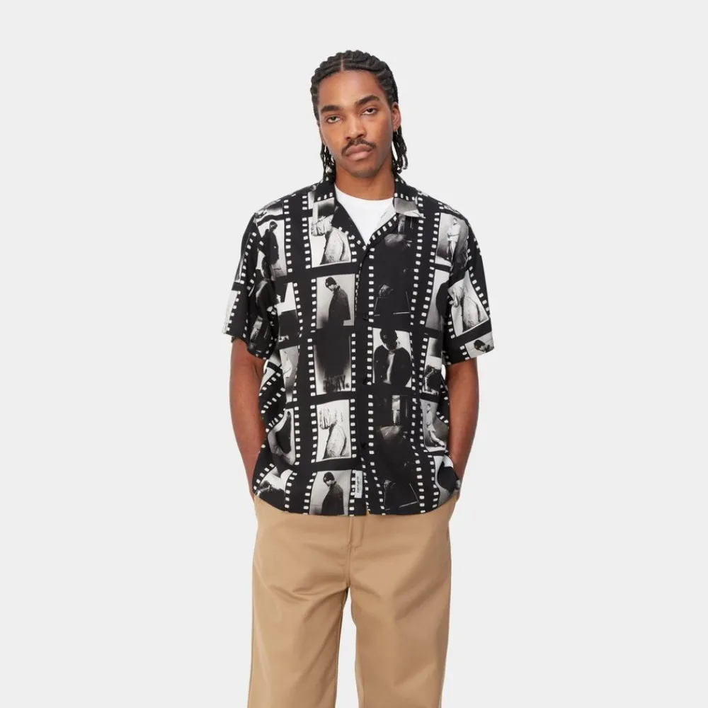 Mænd Carhartt WIP Foto Strip Print Skjorte | Sort Hvid