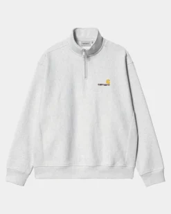Mænd Carhartt WIP Half Zip American Script Sweatshirt | Ask Heather