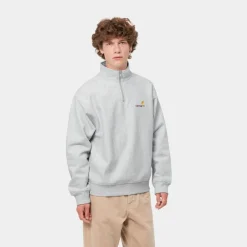 Mænd Carhartt WIP Half Zip American Script Sweatshirt | Ask Heather
