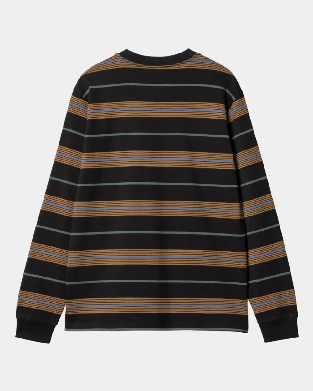 Mænd Carhartt WIP Haynes Stripe Langaermet T-Shirt |Sort