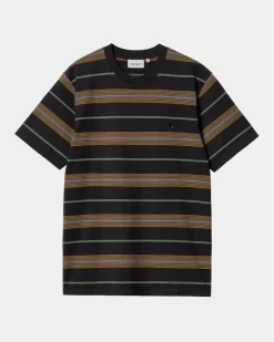 Mænd Carhartt WIP Haynes Stripe T-Shirt | Sort