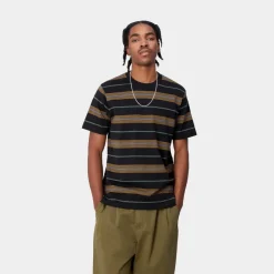 Mænd Carhartt WIP Haynes Stripe T-Shirt | Sort