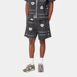 Mænd Carhartt WIP Heart Bandana Print Kort |Sort