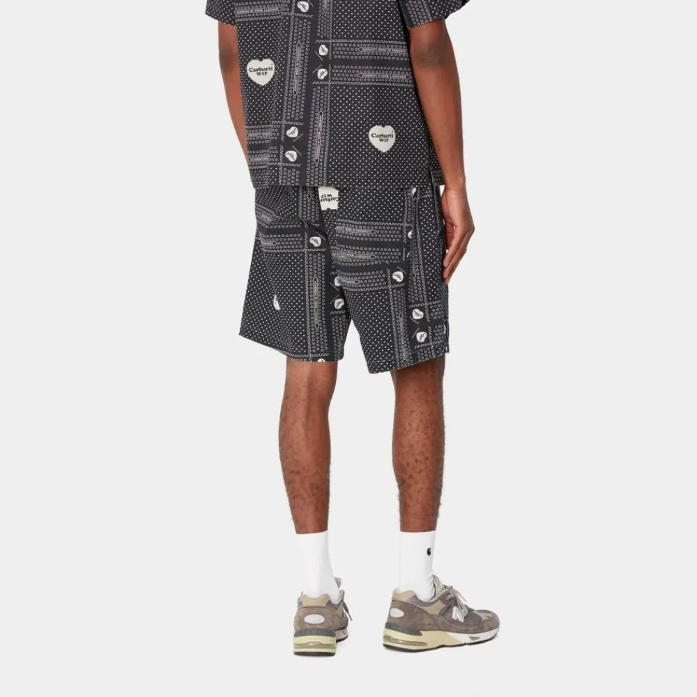 Mænd Carhartt WIP Heart Bandana Print Kort |Sort
