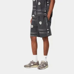 Mænd Carhartt WIP Heart Bandana Print Kort |Sort