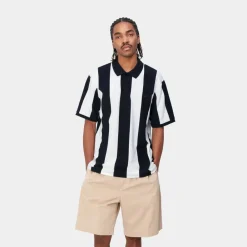 Mænd Carhartt WIP Hinton Stripe Polo | Dark Navy