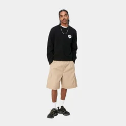 Mænd Carhartt WIP Hjerte Bandana Sweatshirt | Sort Hvid