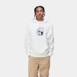 Mænd Carhartt WIP Hocus Pocus Sweatshirt Med Haette | Hvid Sort