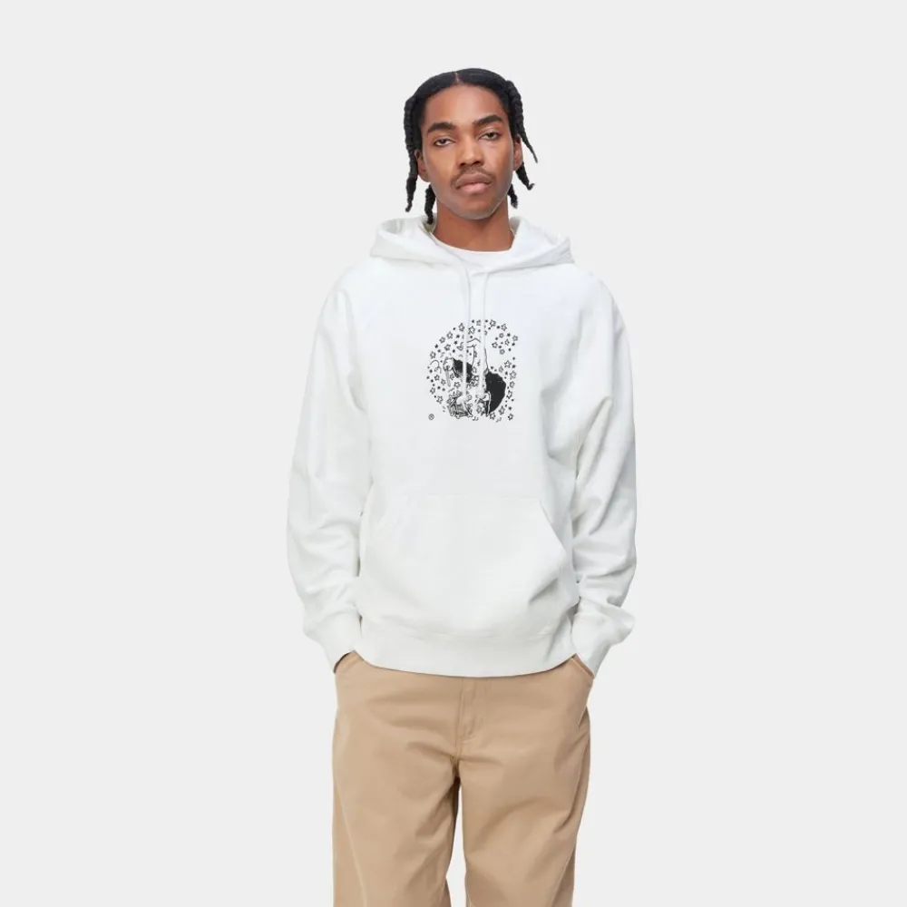 Mænd Carhartt WIP Hocus Pocus Sweatshirt Med Haette | Hvid Sort