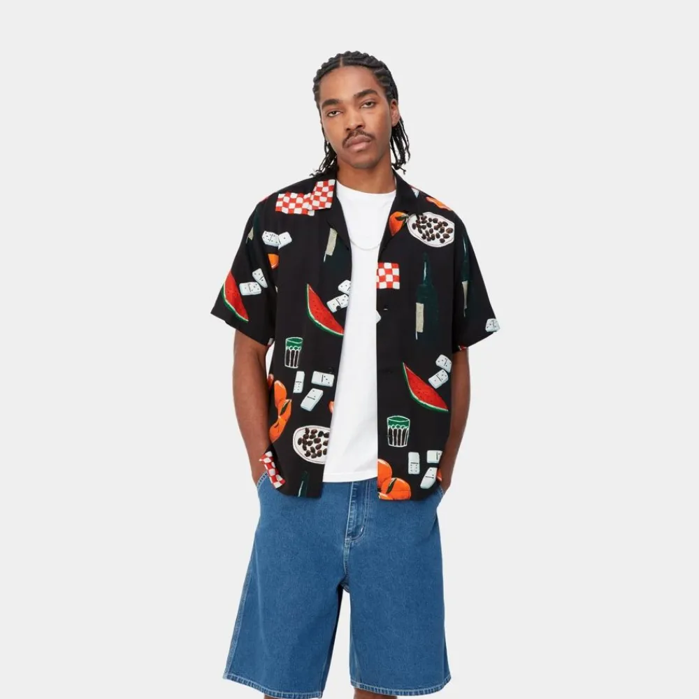 Mænd Carhartt WIP Isis Maria Skjorte Med Middagstryk | Sort