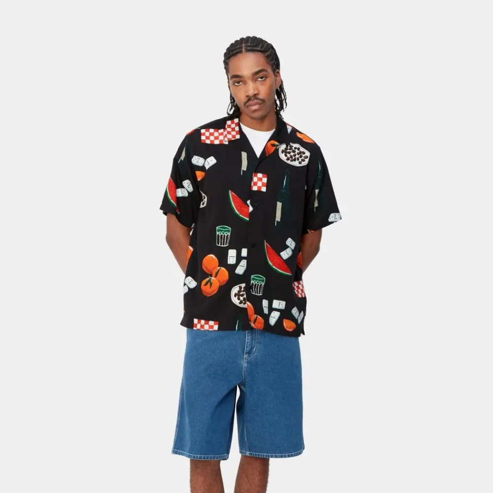 Mænd Carhartt WIP Isis Maria Skjorte Med Middagstryk | Sort