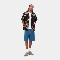 Mænd Carhartt WIP Isis Maria Skjorte Med Middagstryk | Sort