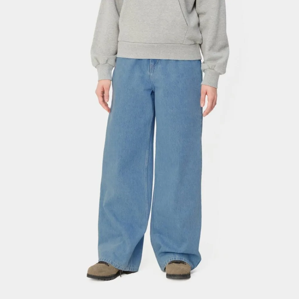 Kvinder Carhartt WIP Jens Pant | Bla (Heavy Stone Vask)