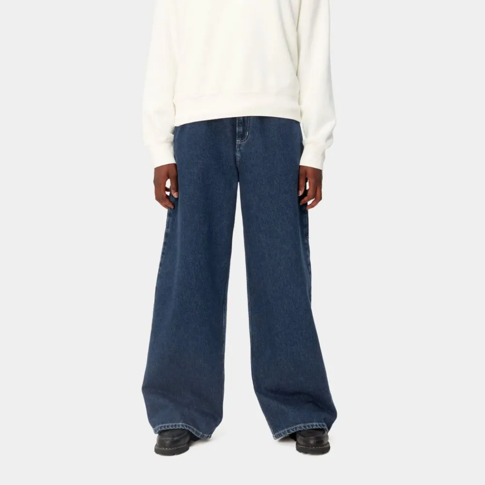 Kvinder Carhartt WIP Jens Pant | Bla (Stenvasket)